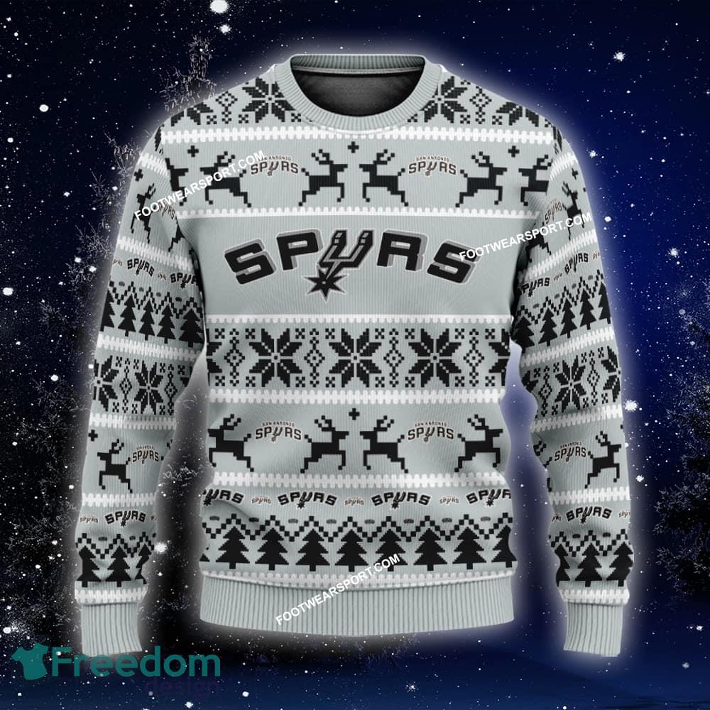 Custom Name NEW Sweater San Antonio Spurs Ugly Christmas 3D Sweater Gift For Men And Women - NBA San Antonio Spurs Ugly Christmas Sweater For Men And Women Photo 1