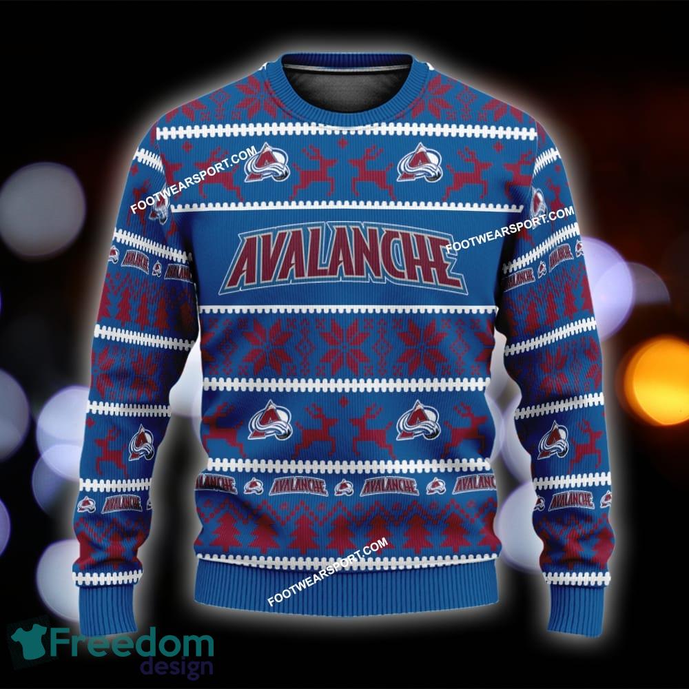 Custom Name NEW Textile Colorado Avalanche Ugly Xmas Sweater Gift For Men And Women - NHL Colorado Avalanche Ugly Christmas Sweater For Men And Women Photo 1