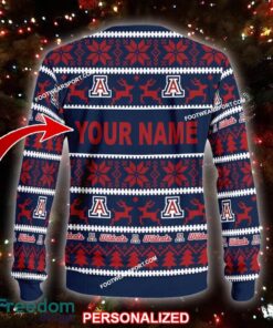 Custom Name NEW Tidings Arizona Wildcats Ugly Xmas Sweater Gift Holidays - NCAA Arizona Wildcats Ugly Christmas Sweater For Men And Women Photo 2