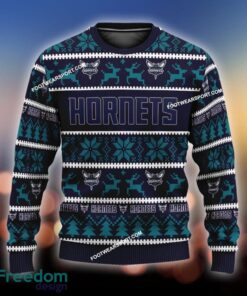 Custom Name NEW Tradition Charlotte Hornets Ugly Christmas Sweater Gift Holidays - NBA Charlotte Hornets Ugly Christmas Sweater For Men And Women Photo 1