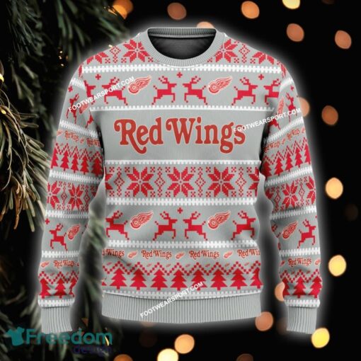 Custom Name NEW Tradition Detroit Red Wings Ugly Christmas Sweater Gift For Adult - NHL Detroit Red Wings Ugly Christmas Sweater For Men And Women Photo 1