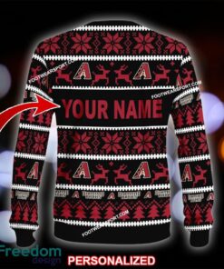 Custom Name NEW Traditional Arizona Diamondbacks Ugly Xmas Sweater Gift For Men And Women - MLB Arizona Diamondbacks Ugly Christmas Sweater For Men And Women Photo 2