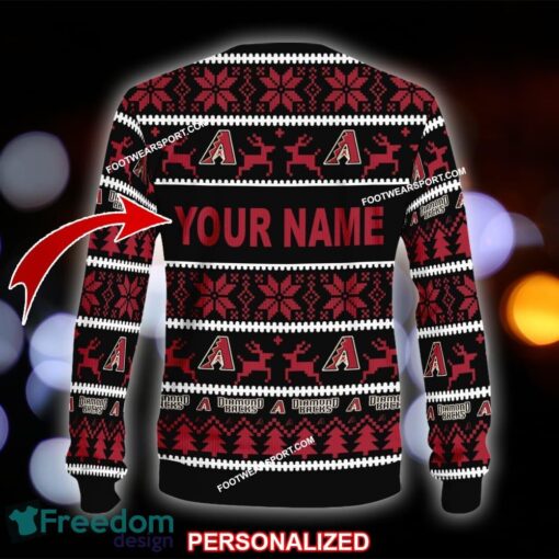 Custom Name NEW Traditional Arizona Diamondbacks Ugly Xmas Sweater Gift For Men And Women - MLB Arizona Diamondbacks Ugly Christmas Sweater For Men And Women Photo 2