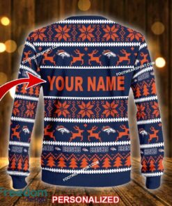 Custom Name NEW Traditional Denver Broncos Ugly Xmas Sweater Gift Holidays - NFL Denver Broncos Ugly Christmas Sweater For Men And Women Photo 2