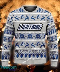 Custom Name NEW Trendy Tampa Bay Lightning Knitted Christmas Sweater Gift For Adult