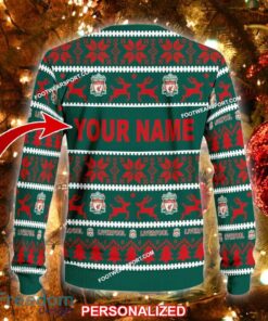 Custom Name NEW Turtleneck Liverpool Ugly Christmas Sweater Gift Holidays - EPL Liverpool Ugly Christmas Sweater For Men And Women Photo 2