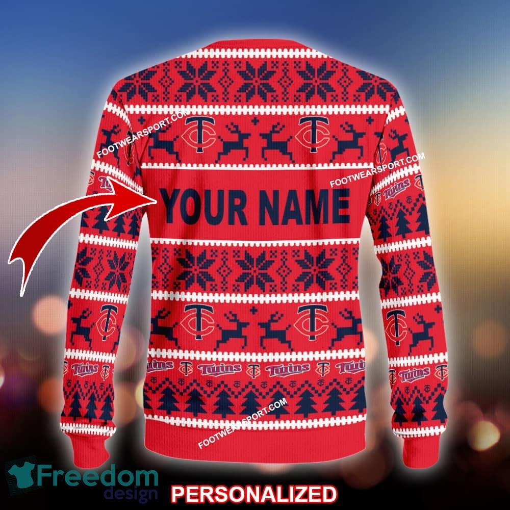 Custom Name NEW Weave Minnesota Twins Knitted Christmas Sweater Gift For Men And Women image Custom Name NEW Weave Minnesota Twins Knitted Christmas Sweater Gift For Men And Women - MLB Minnesota Twins Ugly Christmas Sweater For Men And Women Photo 2