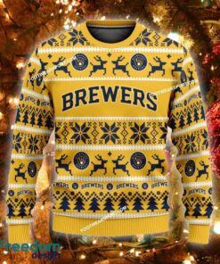 Custom Name NEW Woven Milwaukee Brewers Ugly Xmas Sweater Gift For Men And Women Custom Name NEW Woven Milwaukee Brewers Ugly Xmas Sweater Gift For Men And Women