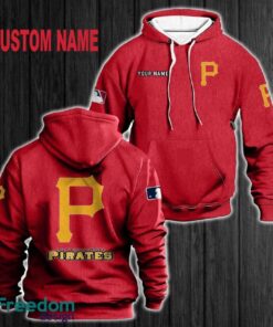 Custom Name Pittsburgh Pirates 3D Hoodie Red All OVer Print For Men Women Gift Christmas 2024