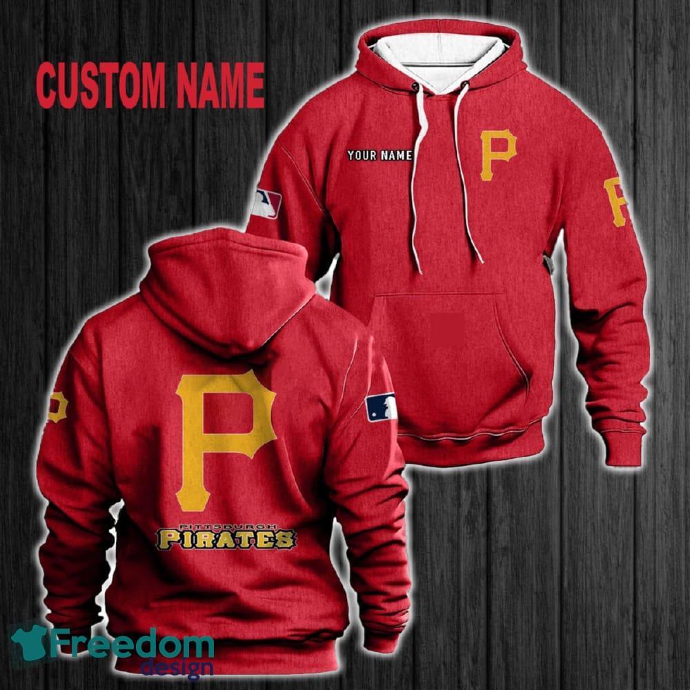 Custom Name Pittsburgh Pirates 3D Hoodie Red All OVer Print For Men Women Gift Christmas 2024 - Custom Name Pittsburgh Pirates 3D Hoodie Red All OVer Print For Men Gift Christmas 2024