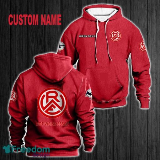 Custom Name Rot Weiss Essen e.V 3D Hoodie Red All OVer Print For Men Women Gift Christmas 2024 - Custom Name Rot_Weiss Essen e.V 3D Hoodie Red All OVer Print For Men Gift Christmas 2024