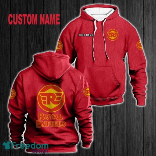 Custom Name Royal Enfield 3D Hoodie Red All OVer Print For Men Women Gift Christmas 2024 - Custom Name Royal Enfield 3D Hoodie Red All OVer Print For Men Gift Christmas 2024