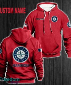 Custom Name Seattle Mariners 3D Hoodie Red All OVer Print For Men Women Gift Christmas 2024