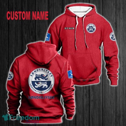 Custom Name SønderjyskE Fodbold 3D Hoodie Red All OVer Print For Men Women Gift Christmas 2024 - Custom Name SønderjyskE Fodbold 3D Hoodie Red All OVer Print For Men Gift Christmas 2024