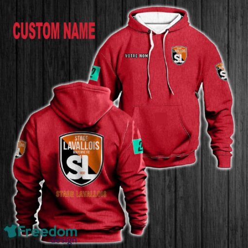 Custom Name Stade Lavallois 3D Hoodie Red All OVer Print For Men Women Gift Christmas 2024 - Custom Name Stade Lavallois 3D Hoodie Red All OVer Print For Men Gift Christmas 2024