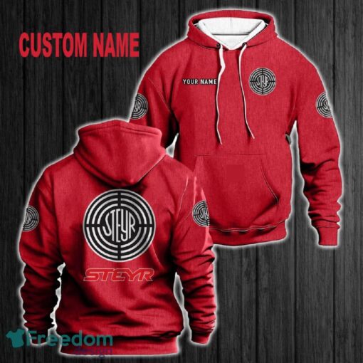 Custom Name Steyr 3D Hoodie Red All OVer Print For Men Women Gift Christmas 2024 - Custom Name Steyr 3D Hoodie Red All OVer Print For Men Gift Christmas 2024