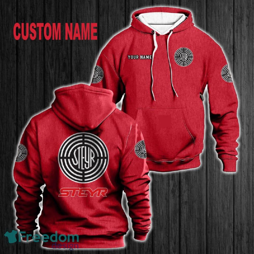 Custom Name Steyr 3D Hoodie Red All OVer Print For Men Women Gift Christmas 2024 - Custom Name Steyr 3D Hoodie Red All OVer Print For Men Gift Christmas 2024