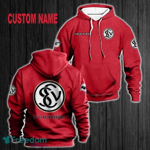 Custom Name SV 07 Elversberg 3D Hoodie Red All OVer Print For Men Women Gift Christmas 2024 - Custom Name SV 07 Elversberg 3D Hoodie Red All OVer Print For Men Gift Christmas 2024