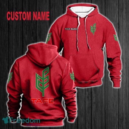 Custom Name Tafe 3D Hoodie Red All OVer Print For Men Women Gift Christmas 2024 - Custom Name Tafe 3D Hoodie Red All OVer Print For Men Gift Christmas 2024