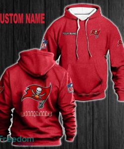 Custom Name Tampa Bay Buccaneers 3D Hoodie Red All OVer Print For Men Women Gift Christmas 2024