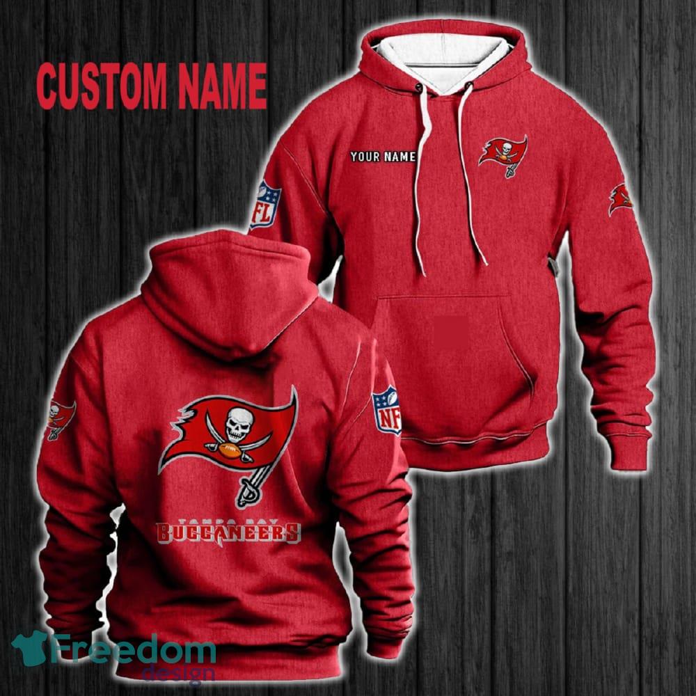 Custom Name Tampa Bay Buccaneers 3D Hoodie Red All OVer Print For Men Women Gift Christmas 2024 - Custom Name Tampa Bay Buccaneers 3D Hoodie Red All OVer Print For Men Gift Christmas 2024