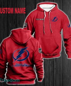 Custom Name Tampa Bay Lightning 3D Hoodie Red All OVer Print For Men Women Gift Christmas 2024
