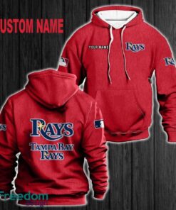 Custom Name Tampa Bay Rays 3D Hoodie Red All OVer Print For Men Women Gift Christmas 2024