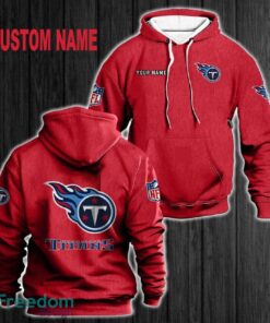 Custom Name Tennessee Titans 3D Hoodie Red All OVer Print For Men Women Gift Christmas 2024