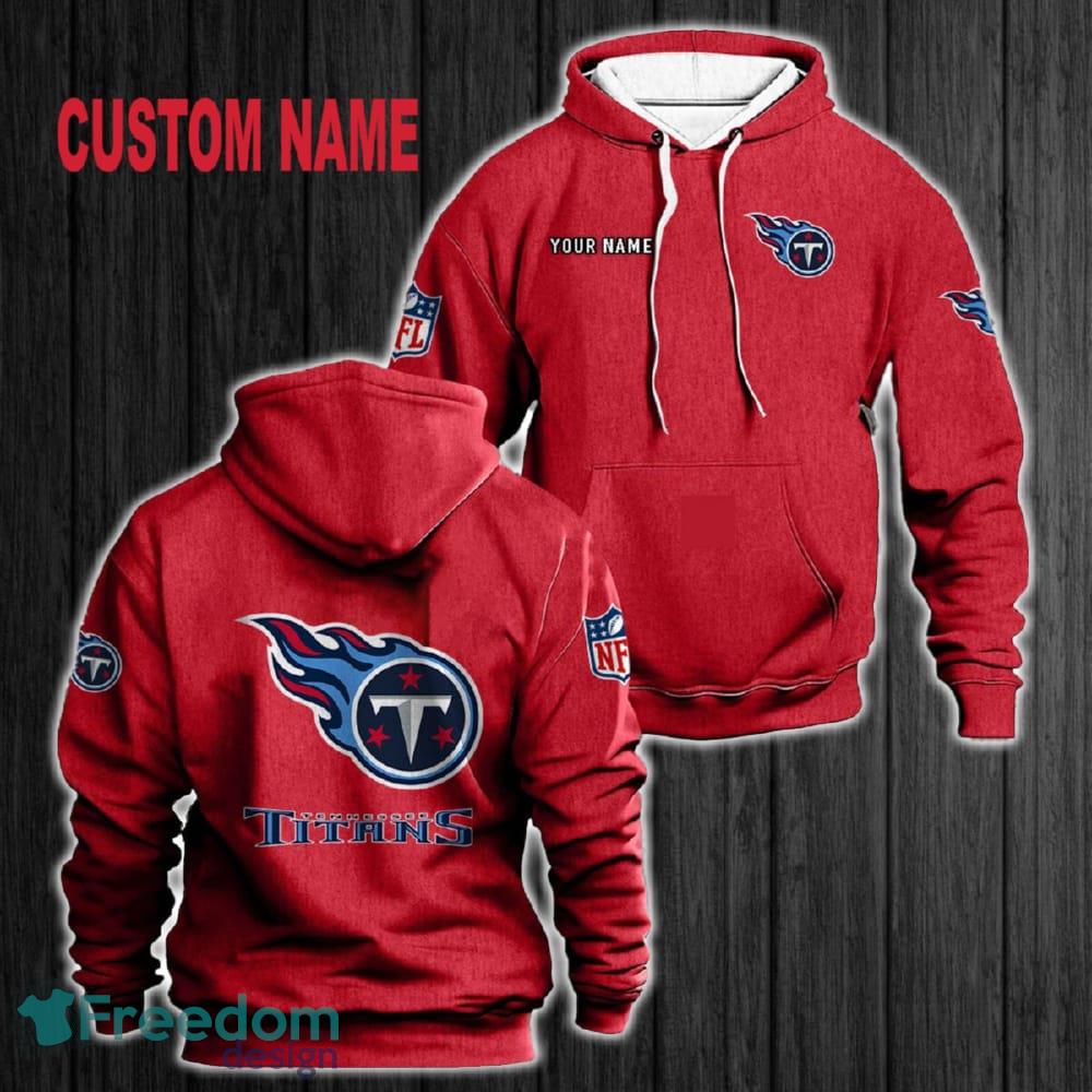 Custom Name Tennessee Titans 3D Hoodie Red All OVer Print For Men Women Gift Christmas 2024 - Custom Name Tennessee Titans 3D Hoodie Red All OVer Print For Men Gift Christmas 2024