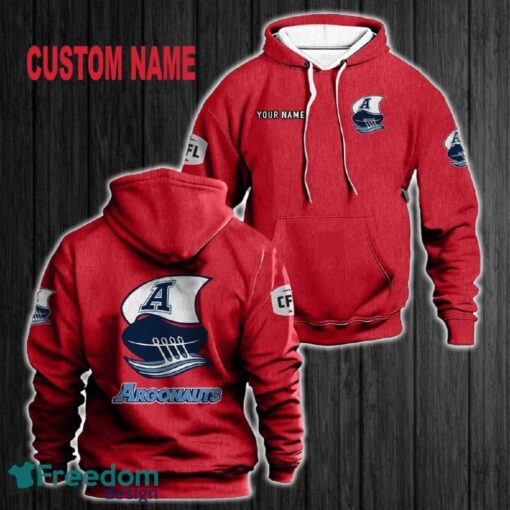 Custom Name Toronto Argonauts 3D Hoodie Red All OVer Print For Men Women Gift Christmas 2024 - Custom Name Toronto Argonauts 3D Hoodie Red All OVer Print For Men Gift Christmas 2024