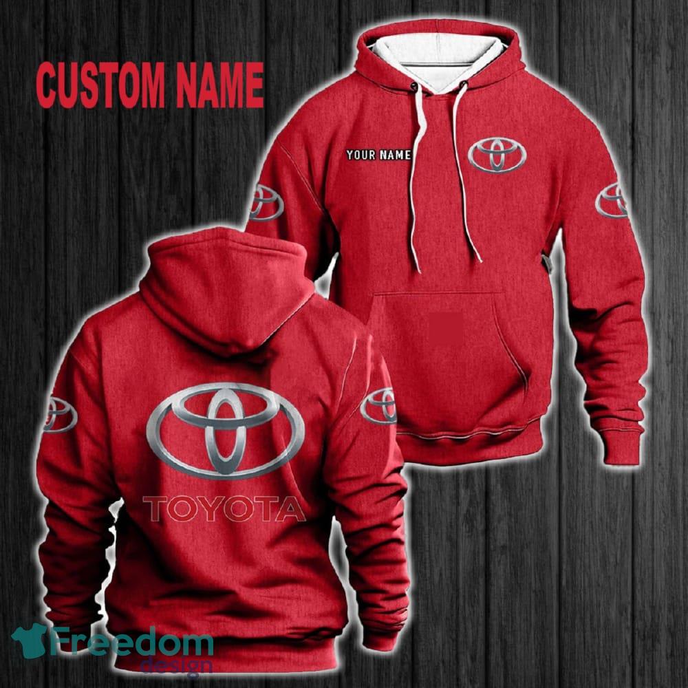 Custom Name Toyota 3D Hoodie Red All OVer Print For Men Women Gift Christmas 2024 - Custom Name Toyota 3D Hoodie Red All OVer Print For Men Gift Christmas 2024