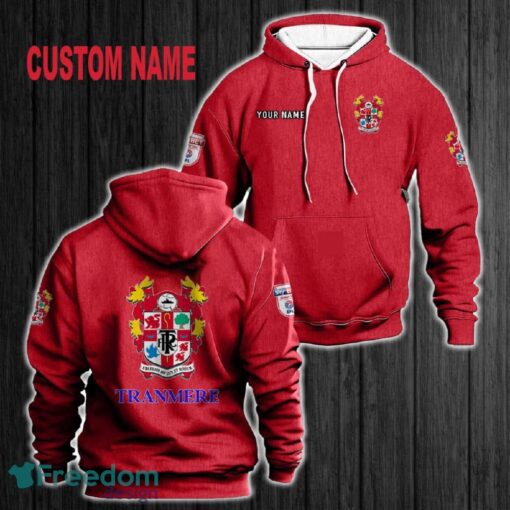 Custom Name Tranmere Rovers 3D Hoodie Red All OVer Print For Men Women Gift Christmas 2024 - Custom Name Tranmere Rovers 3D Hoodie Red All OVer Print For Men Gift Christmas 2024