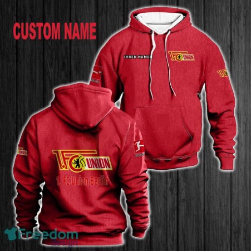 Custom Name Union Berlin 3D Hoodie Red All OVer Print For Men Women Gift Christmas 2024 - Custom Name Union Berlin 3D Hoodie Red All OVer Print For Men Gift Christmas 2024