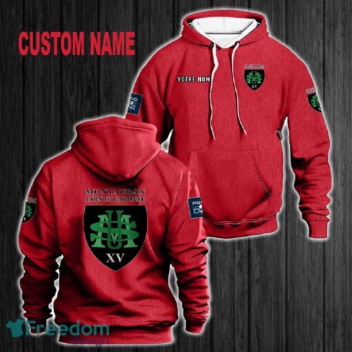 Custom Name US Montauban 3D Hoodie Red All OVer Print For Men Women Gift Christmas 2024 - Custom Name US Montauban 3D Hoodie Red All OVer Print For Men Gift Christmas 2024