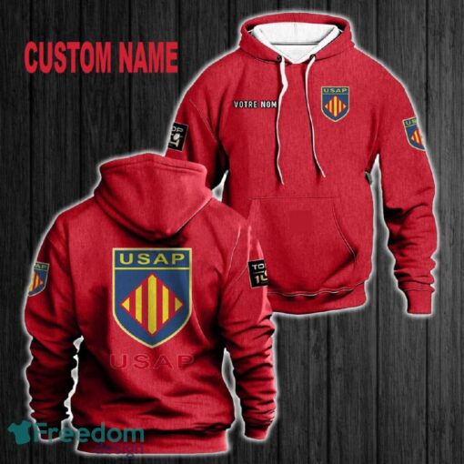 Custom Name USA Perpignan 3D Hoodie Red All OVer Print For Men Women Gift Christmas 2024 - Custom Name USA Perpignan 3D Hoodie Red All OVer Print For Men Gift Christmas 2024