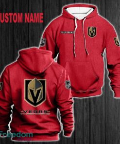 Custom Name Vegas Golden Knights 3D Hoodie Red All OVer Print For Men Women Gift Christmas 2024