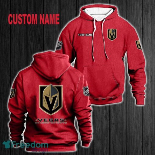 Custom Name Vegas Golden Knights 3D Hoodie Red All OVer Print For Men Women Gift Christmas 2024 - Custom Name Vegas Golden Knights 3D Hoodie Red All OVer Print For Men Gift Christmas 2024