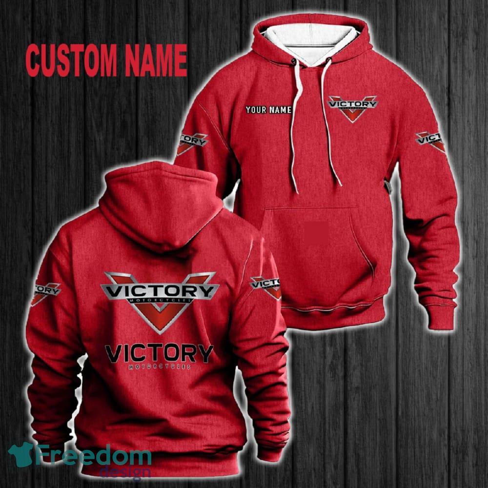 Custom Name Victory Motorcycles 3D Hoodie Red All OVer Print For Men Women Gift Christmas 2024 - Custom Name Victory Motorcycles 3D Hoodie Red All OVer Print For Men Gift Christmas 2024