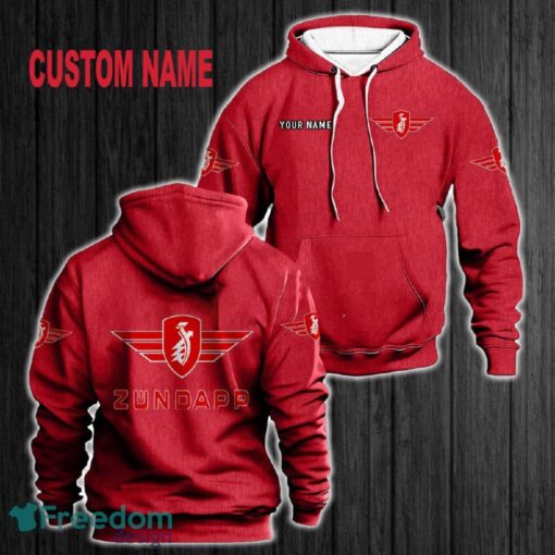 Custom Name Zundapp 3D Hoodie Red All OVer Print For Men Women Gift Christmas 2024 - Custom Name Zundapp 3D Hoodie Red All OVer Print For Men Gift Christmas 2024