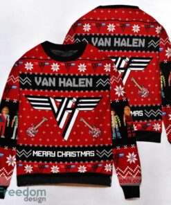 Cute Xmas Ugly Sweater 3D Printed Christmas Gift Van Halen Ugly Christmas Sweater 3D Printed Christmas Gift