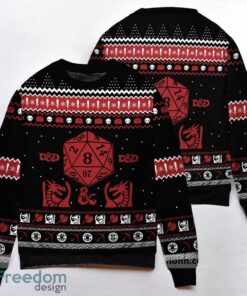 D20 Dungeons & Dragons Ugly Knitted Christmas Sweatshirt