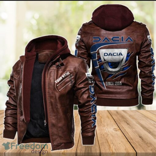 Dacia 2D Leather Jacket For Men Custom Name Special Gift Ideas Product Photo 2