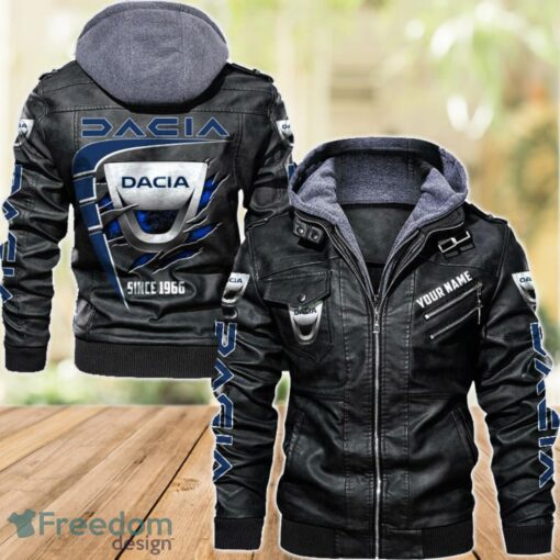 Dacia 2D Leather Jacket For Men Custom Name Special Gift Ideas Product Photo 1