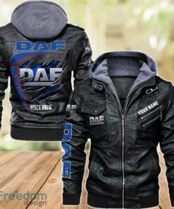 DAF 2D Leather Jacket For Men Custom Name Special Gift Ideas