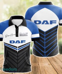 DAF 3D Polo Shirt For Car Lover Golf Fans Gift Polo Shirt Custom Name