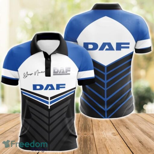 DAF 3D Polo Shirt For Car Lover Golf Fans Gift Polo Shirt Custom Name Product Photo 1