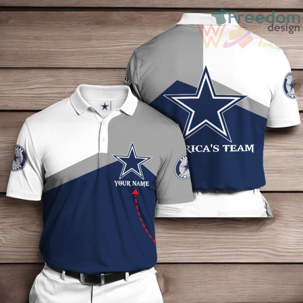 Dallas Cowboys 3D Polo Shirt For Fans image Dallas Cowboys 3D Polo Shirt For Fans Product Photo 1