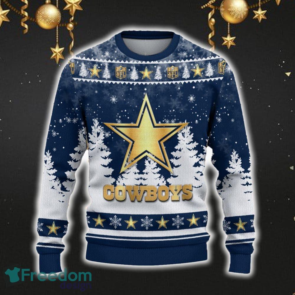 Dallas Cowboys Car For Fans 3D Sweater Ugly Christmas Santa Hat Tree Gift For Men Women image Dallas Cowboys Car For Fans 3D Sweater Ugly Christmas Santa Hat Tree Gift For Men Women - Dallas Cowboys Ugly Christmas Sweater_2