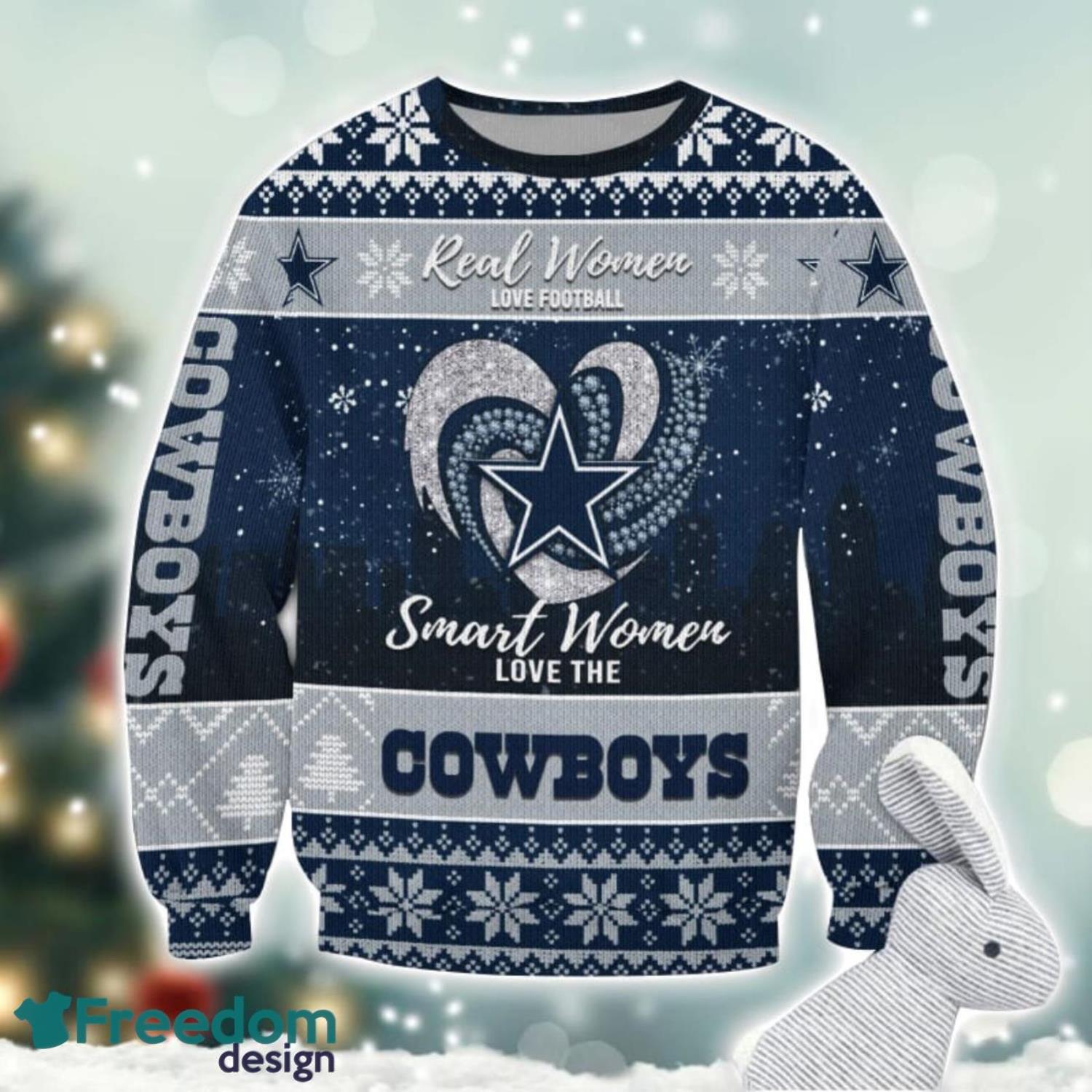 Dallas Cowboys Logo Ugly Christmas Sweater For Fans Men And Women Christmas Gift Ideas image Dallas Cowboys Logo Ugly Christmas Sweater For Fans Men And Women Christmas Gift Ideas Product Photo 1