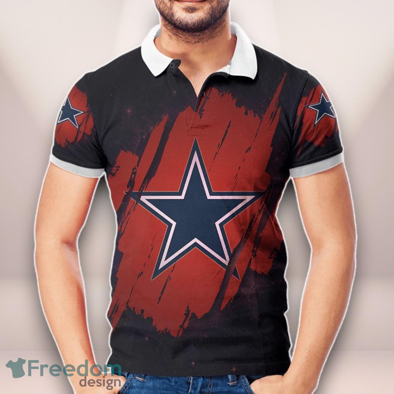 Dallas Cowboys Star Red Wood 3D Printed Polo Shirt Unisex Clothes For Men Women image Dallas Cowboys Star Red Wood 3D Printed Polo Shirt Unisex Clothes For Men Women Product Photo 1